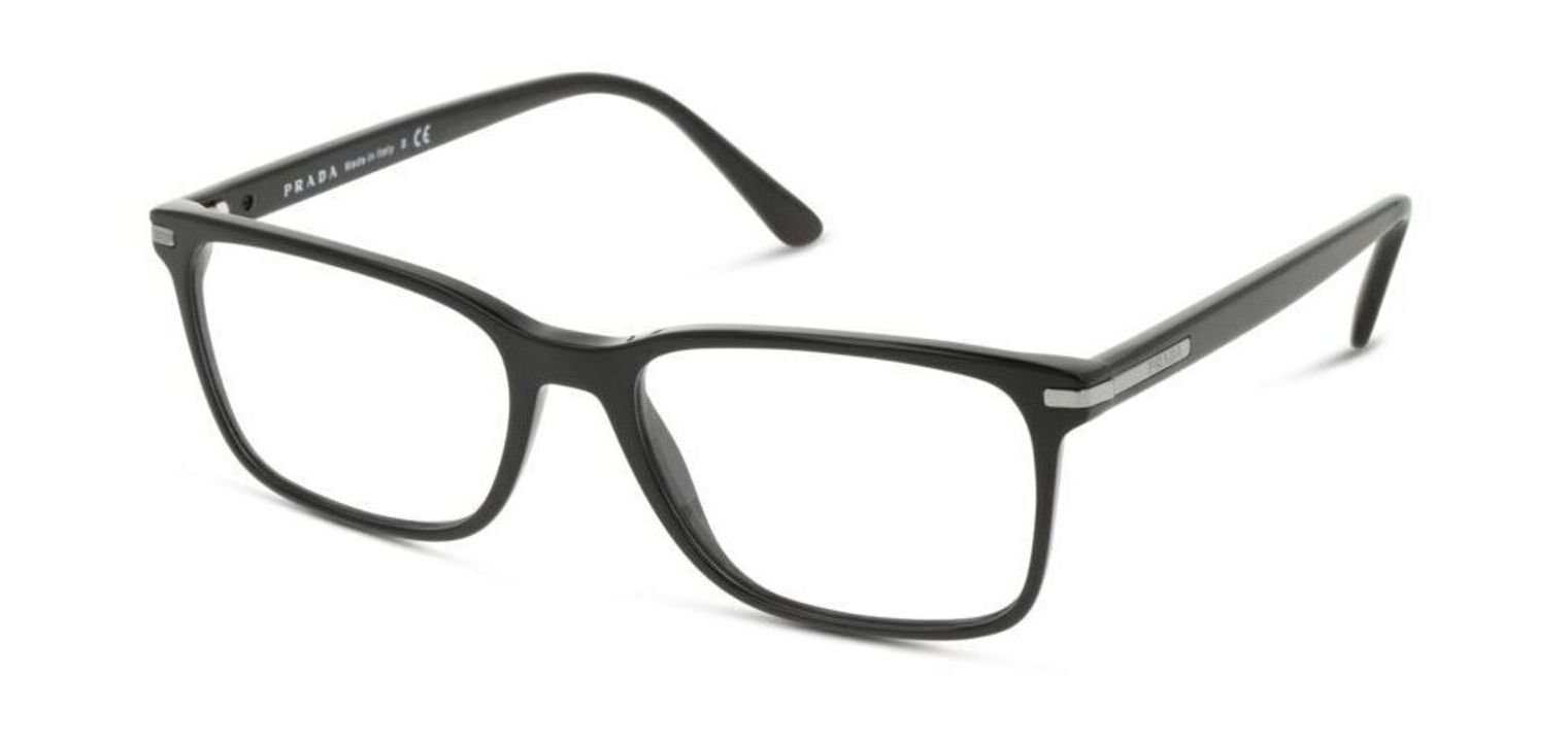 Lunettes de vue Prada Rectangle 0PR 14WV Noir pour Homme