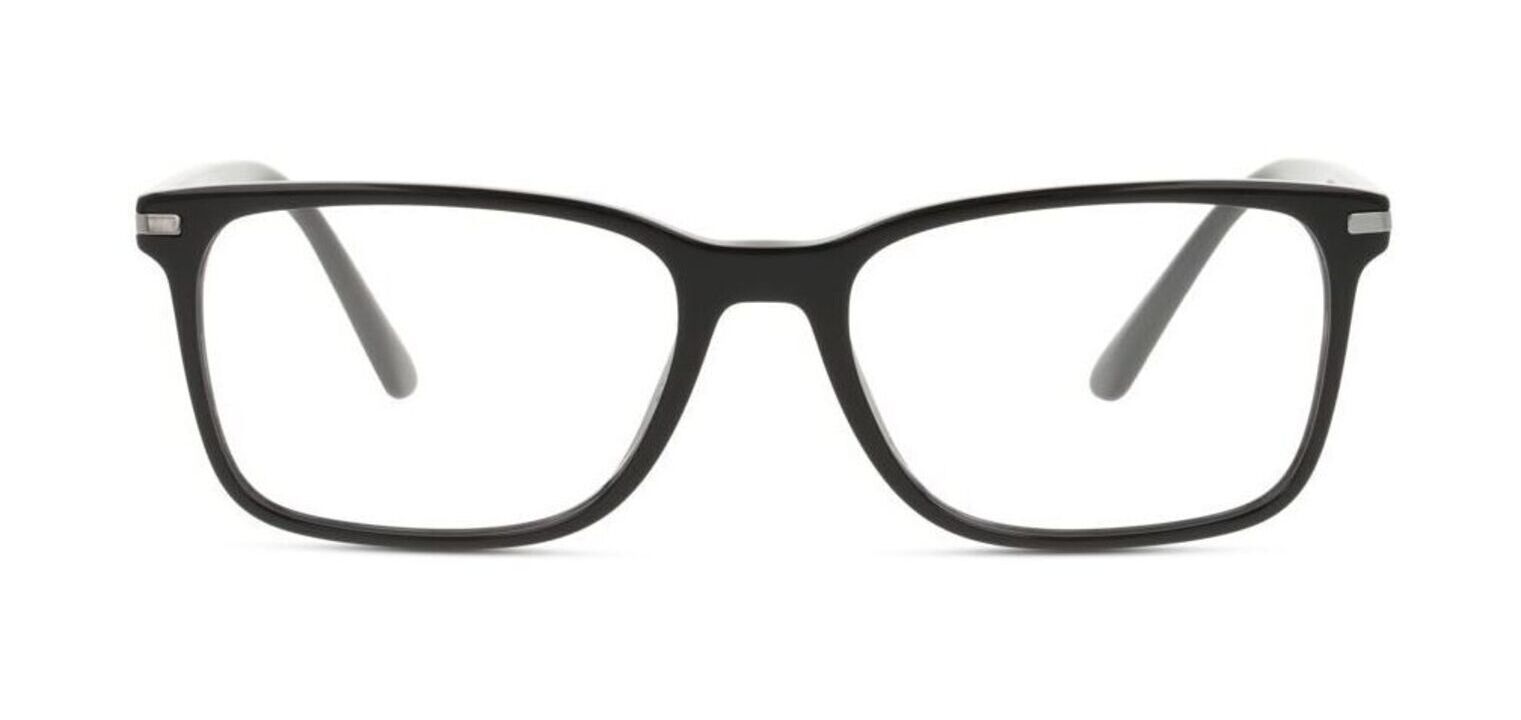 Prada Rechteckig Brillen 0PR 14WV Schwarz für Herren