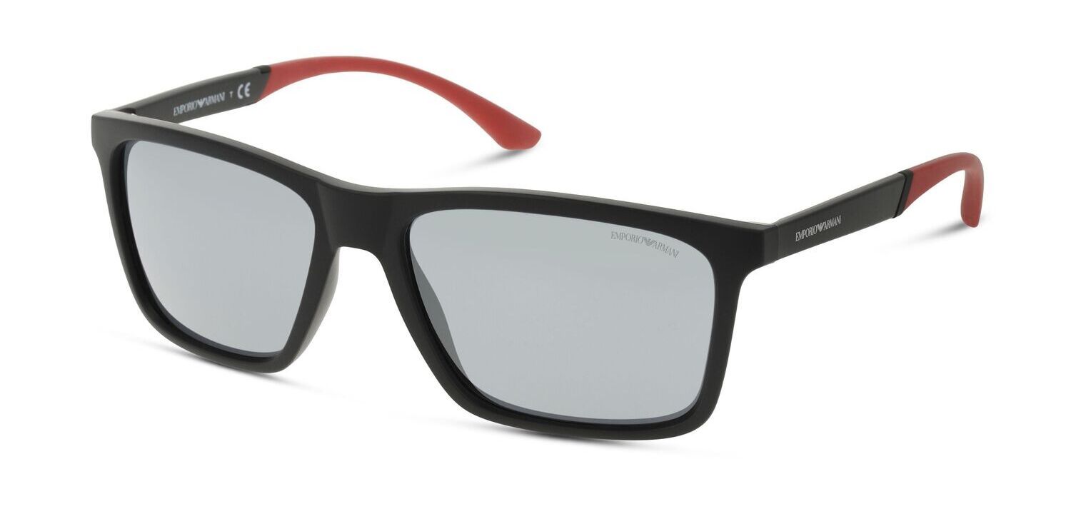 Emporio Armani Rechteckig Sonnenbrillen 0EA4170 Mattschwarz für Herren