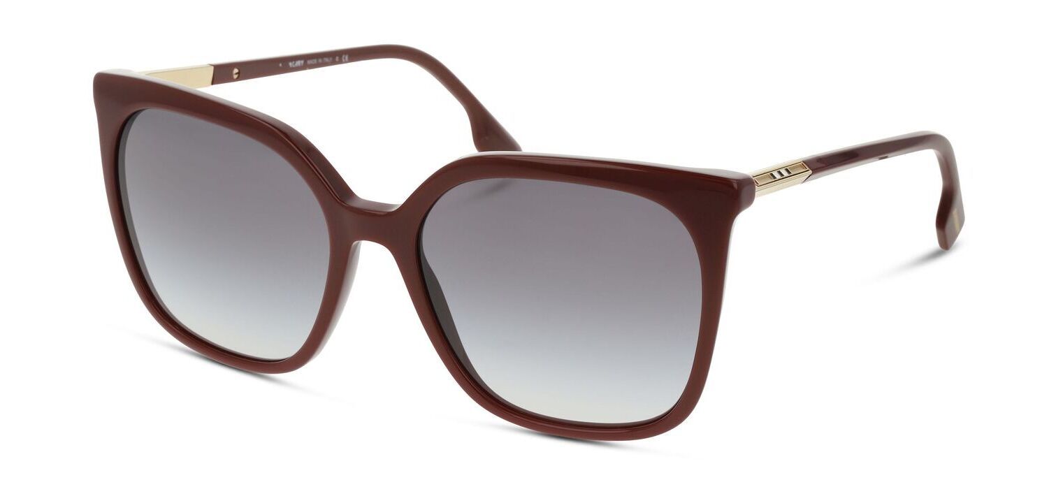 Burberry Rechteckig Sonnenbrillen 0BE4347 Rot für Dame