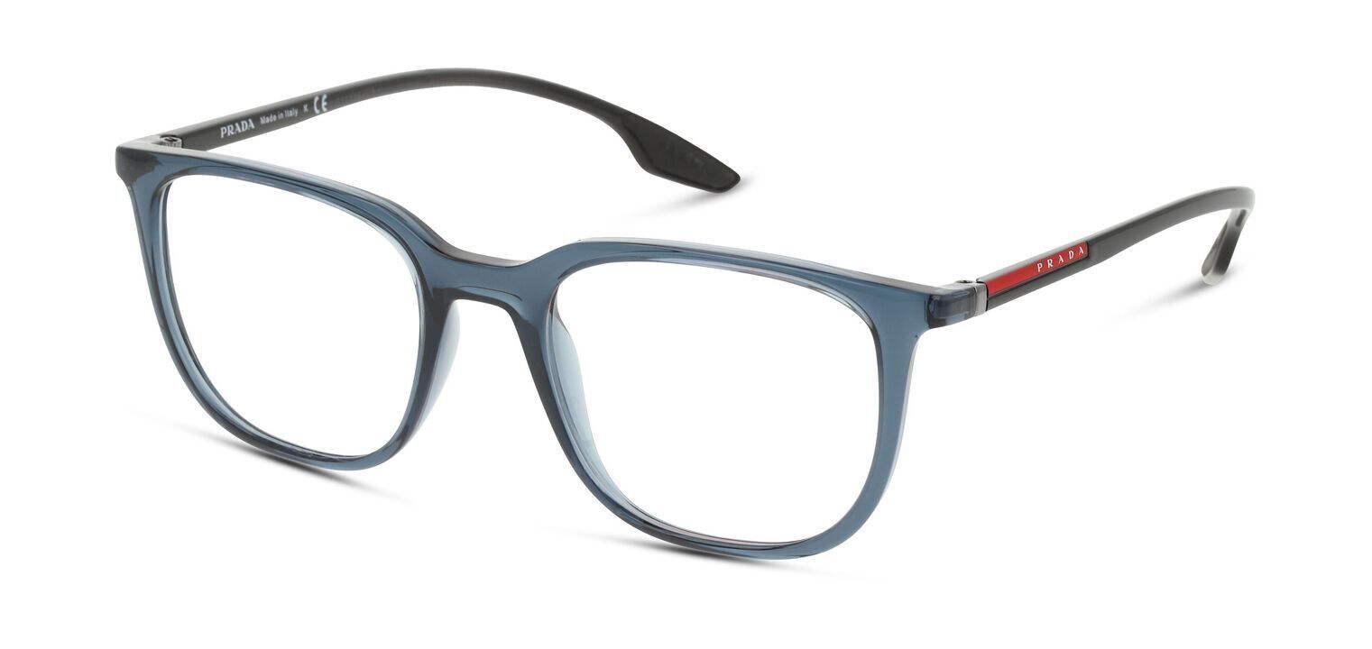 Prada Linea Rossa Rectangle Eyeglasses 0PS 01OV Blue for Man