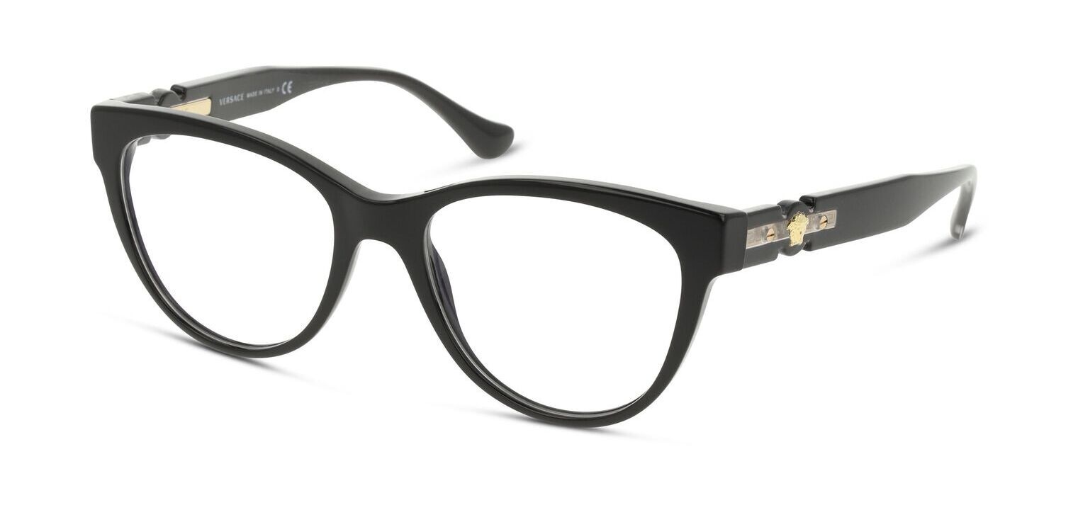 Lunettes de vue Versace Rectangle 0VE3304 Noir pour Femme