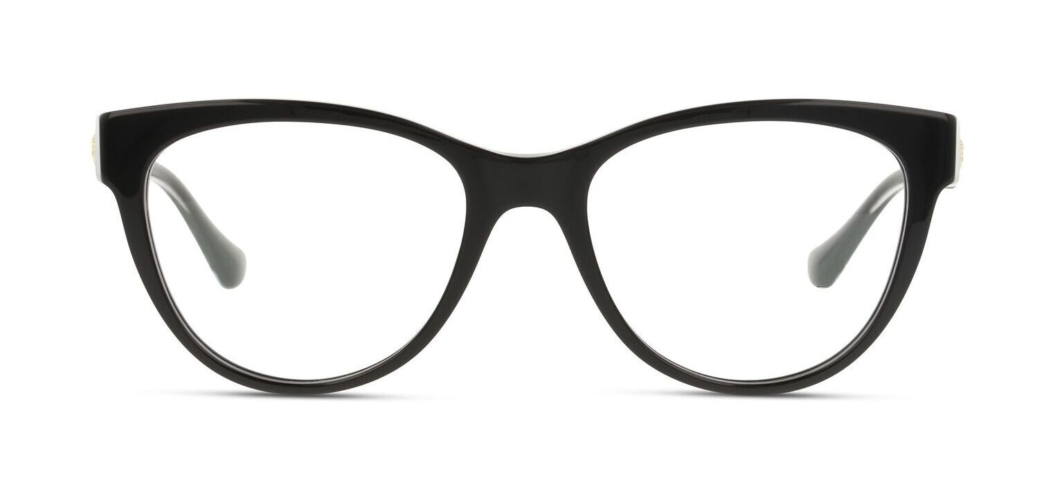 Versace Rechteckig Brillen 0VE3304 Schwarz für Dame