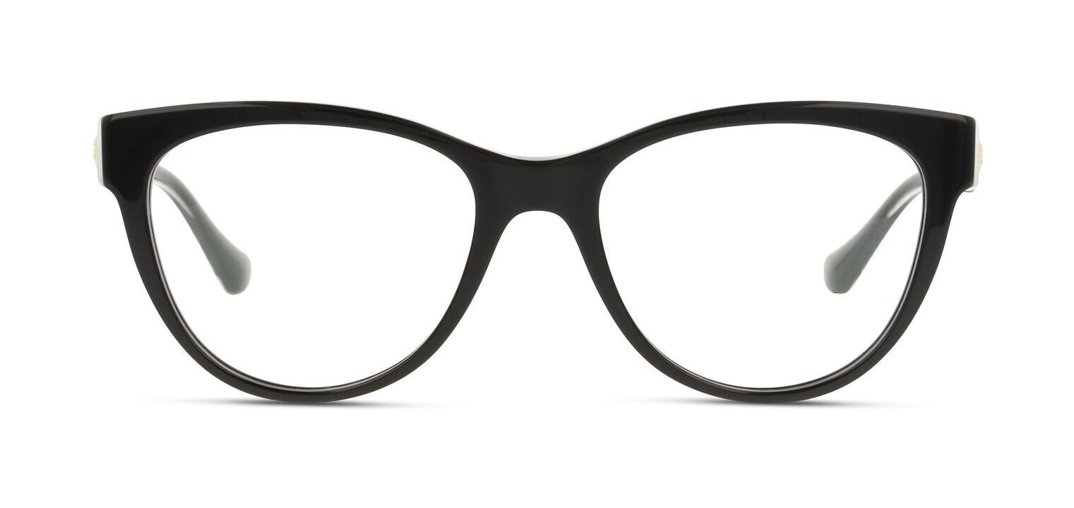 Versace Rectangle Eyeglasses 0VE3304 Black for Woman