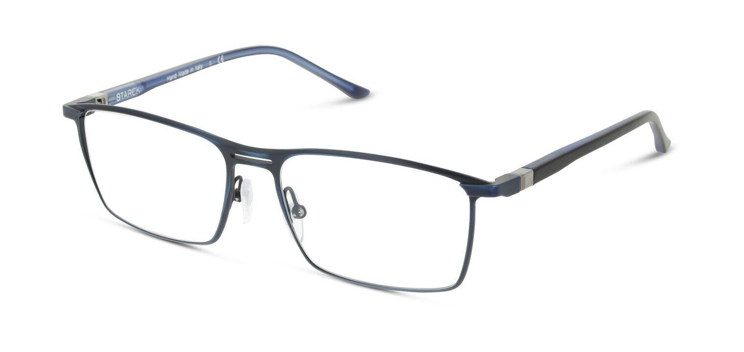 Lunettes de vue Philippe Starck Rectangle 0SH2066 Bleu pour Homme