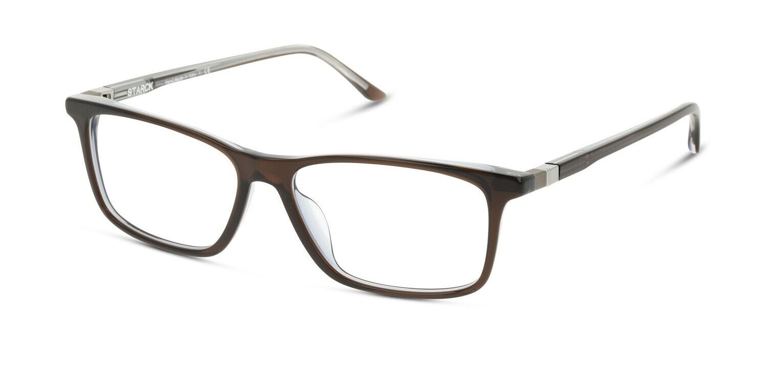 Lunettes de vue Philippe Starck Rectangle 0SH3078 Marron pour Homme