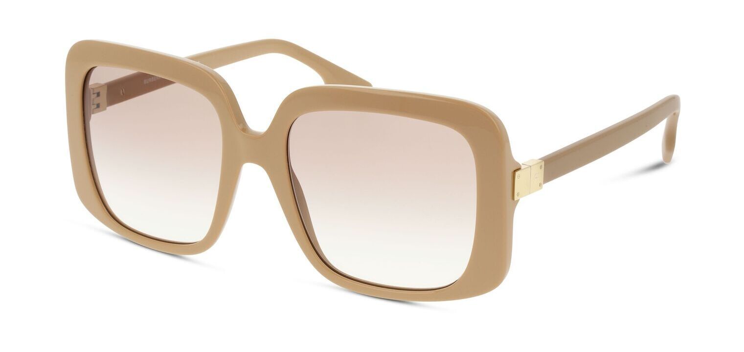 Lunettes de soleil Burberry Rectangle 0BE4363 Beige pour Femme