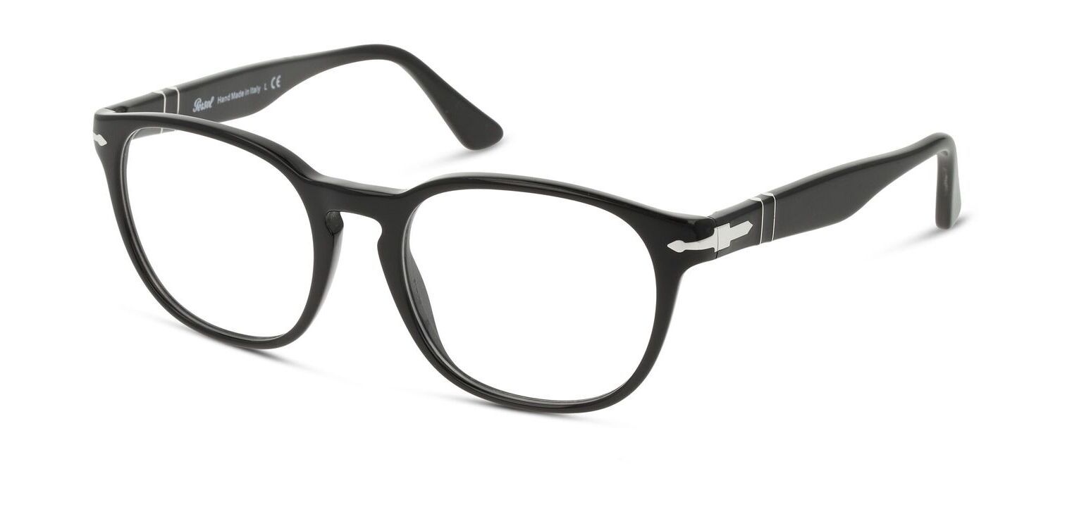 Persol Rechteckig Brillen 0PO3283V Schwarz für Herr