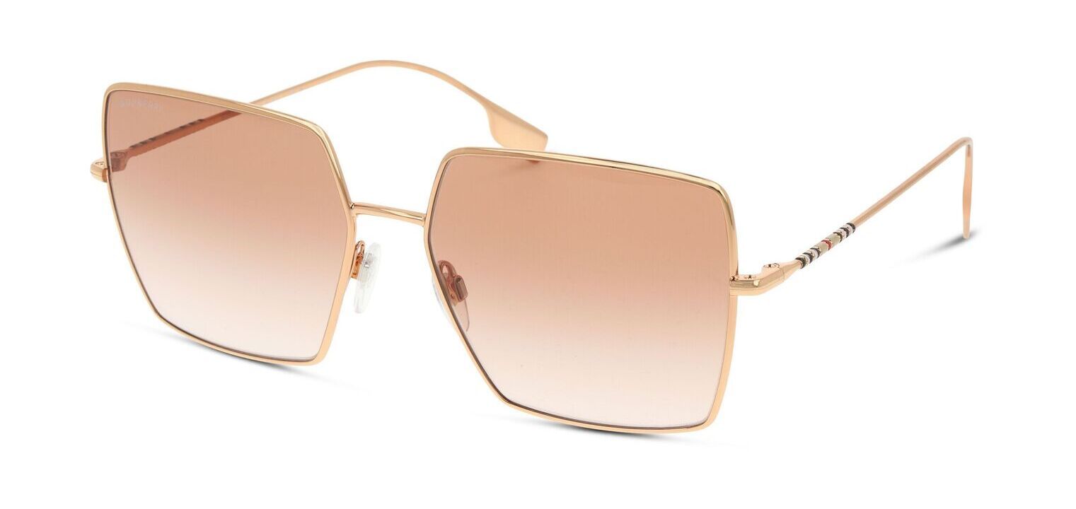 Burberry Rechteckig Sonnenbrillen 0BE3133 Rosa für Dame