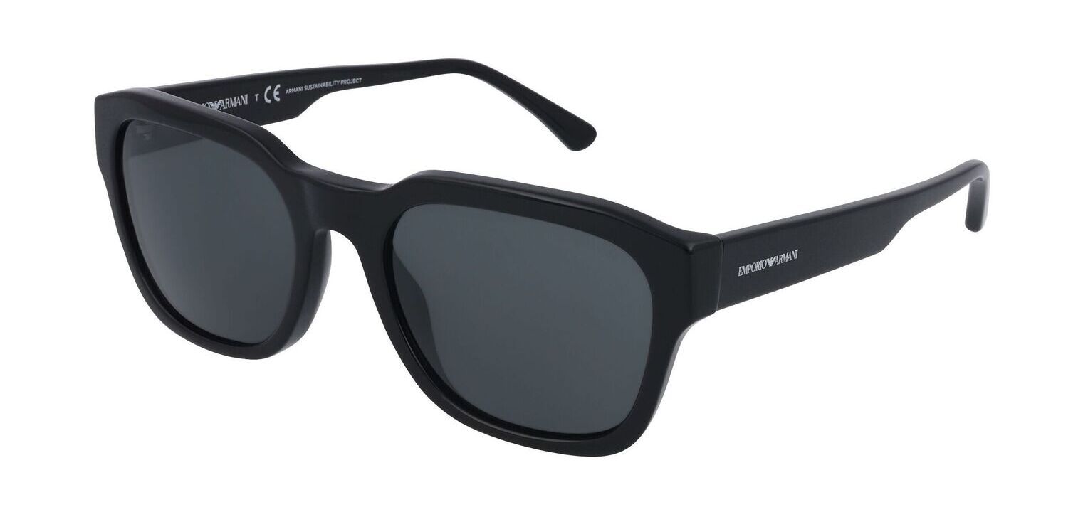 Emporio Armani Rechteckig Sonnenbrillen 0EA4175 Schwarz für Herr