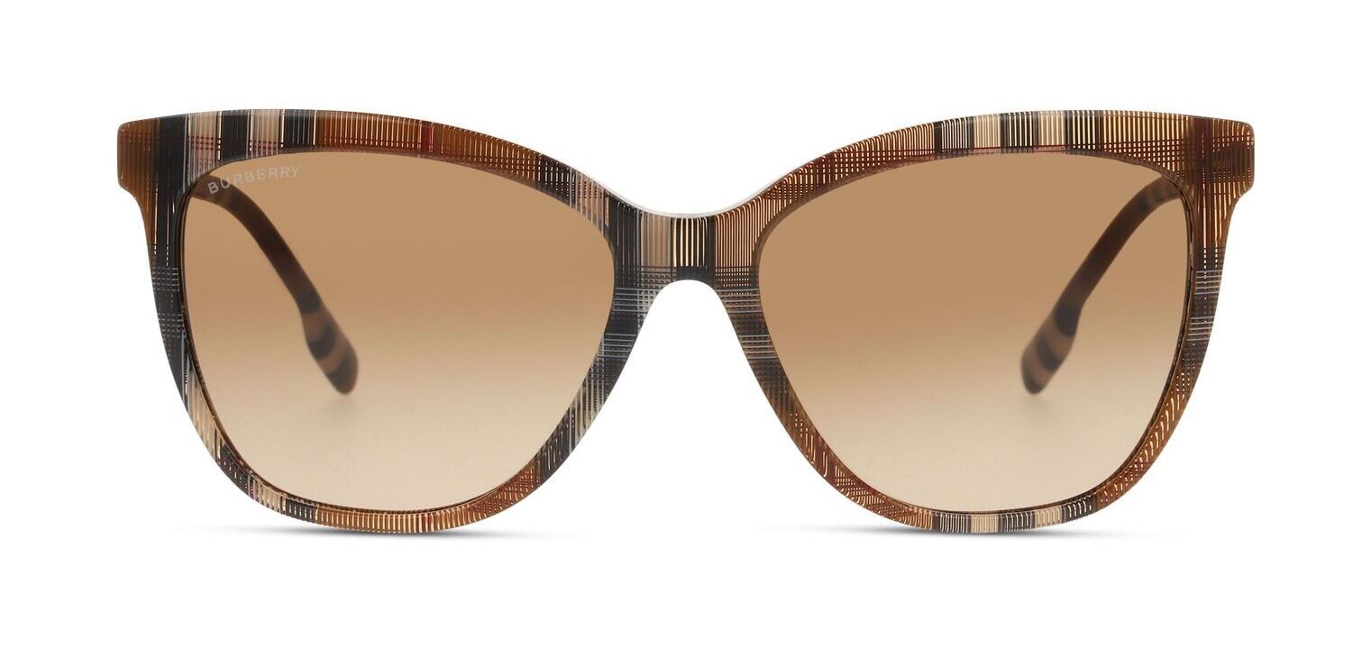 Burberry Rechteckig Sonnenbrillen 0BE4308 Braun für Dame