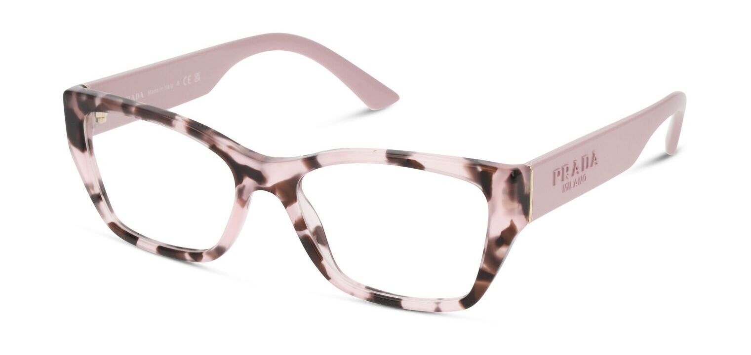 Prada Rechteckig Brillen 0PR 11YV Rosa für Damen