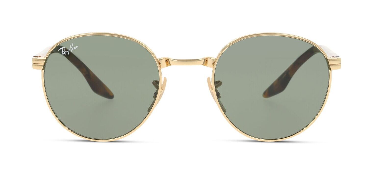 Ray-Ban Round Sunglasses 0RB3691 Gold for Unisex