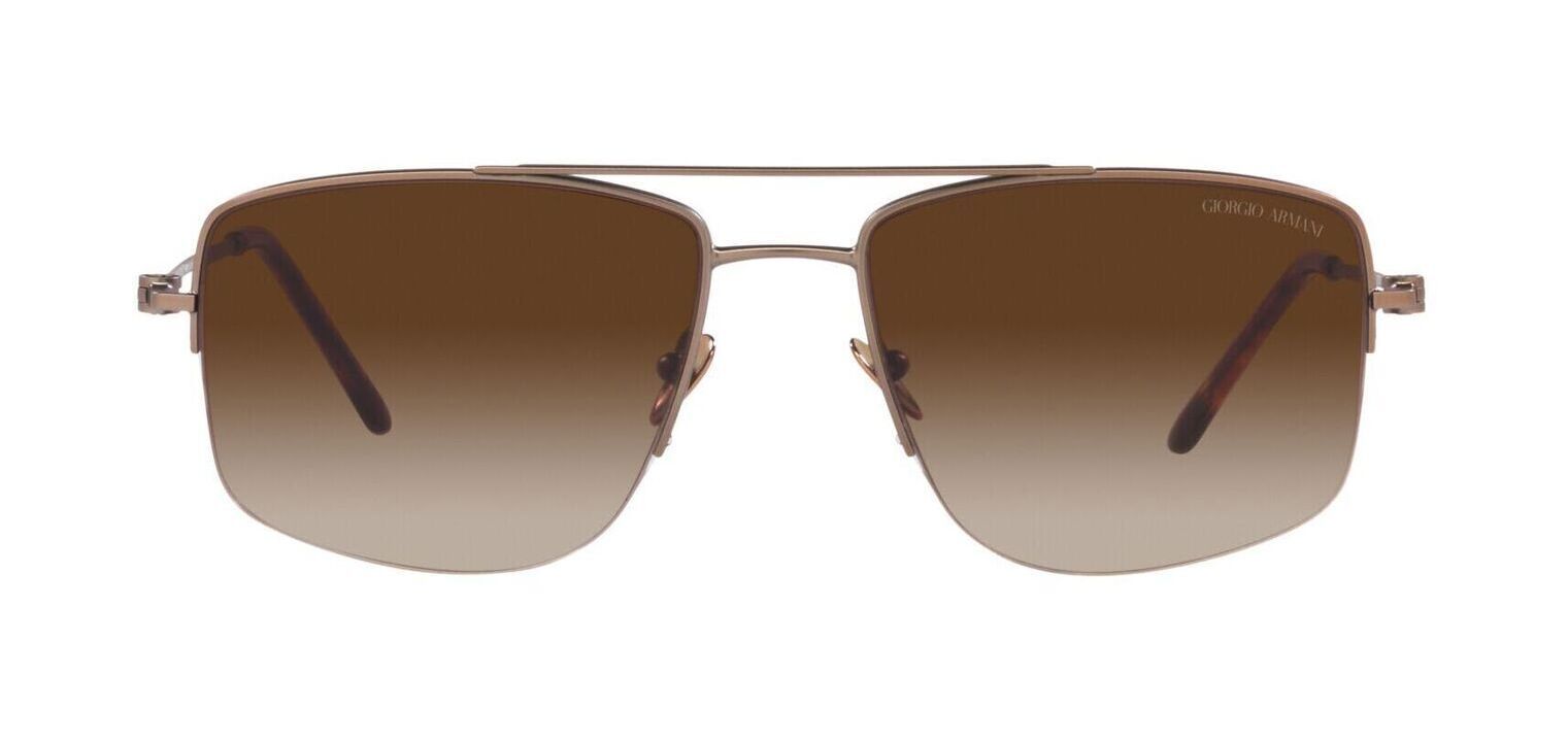 Giorgio Armani Rectangle Sunglasses 0AR6137 Bronze for Man