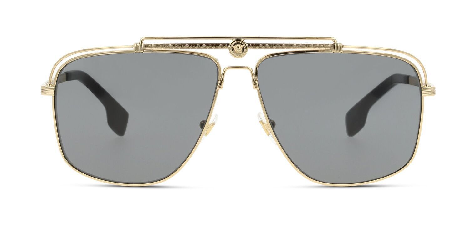 Versace Rectangle Sunglasses 0VE2242 Gold for Man