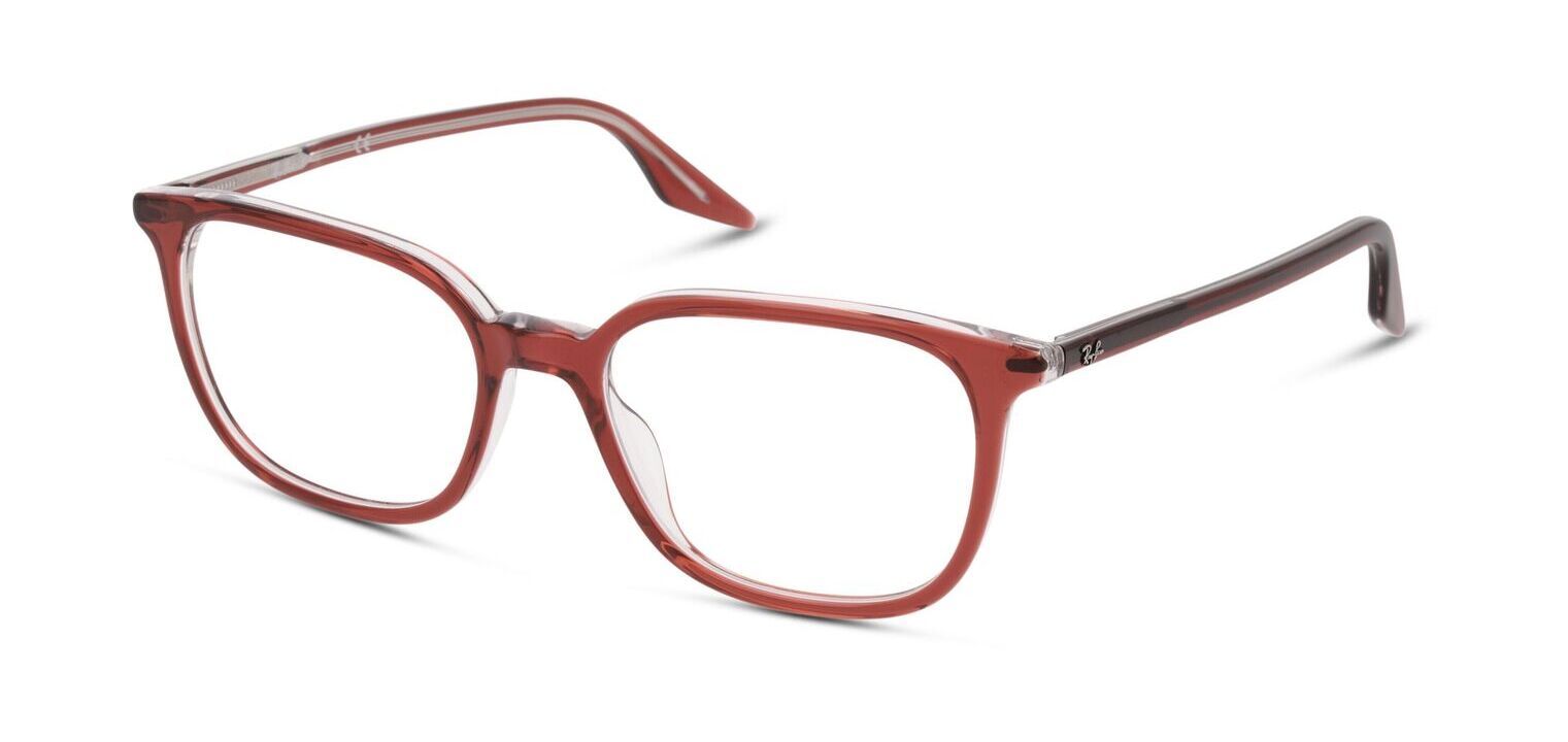 Ray-Ban Rechteckig Brillen 0RX5406 Braun für Herr-Dame