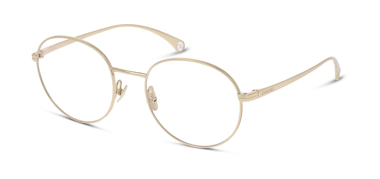 Chanel Oval Brillen 0CH2209 Gold für Dame