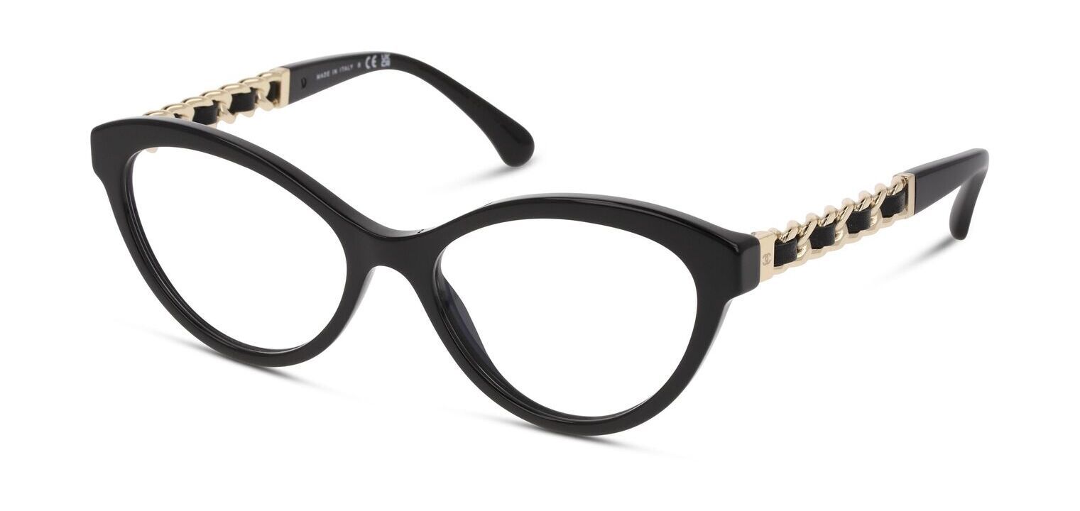 Chanel Oval Brillen 0CH3428Q Schwarz für Dame