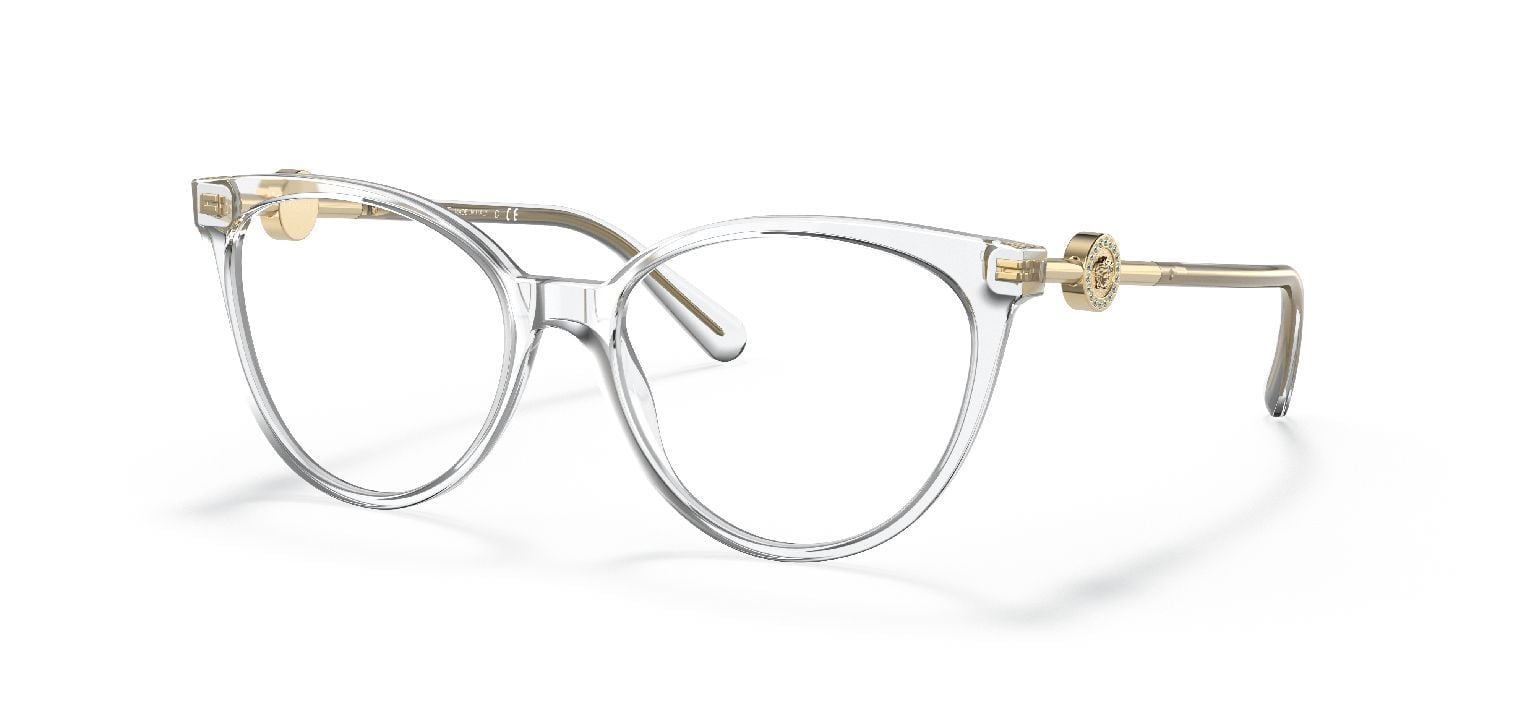 Versace Round Eyeglasses 0VE3298B Transparent for Woman