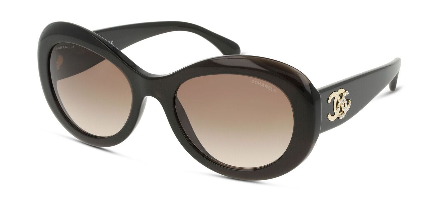 Chanel Oval Sonnenbrillen 0CH5469B Braun für Dame