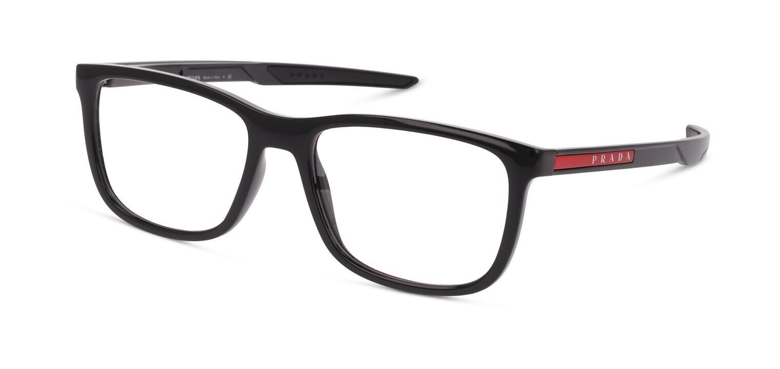 Prada Linea Rossa Rechteckig Brillen 0PS 07OV Schwarz für Herren