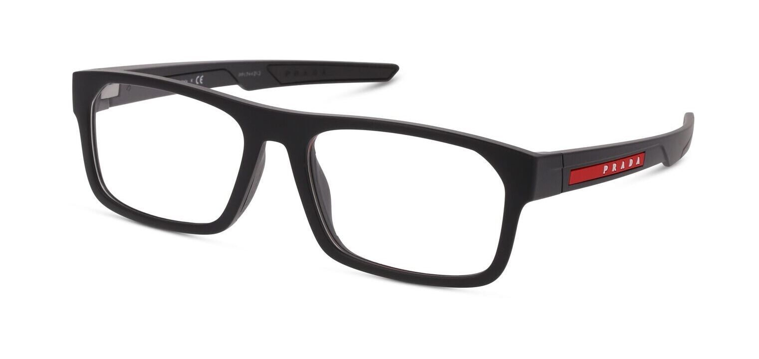 Prada Linea Rossa Rectangle Eyeglasses 0PS 08OV Matt black for Man