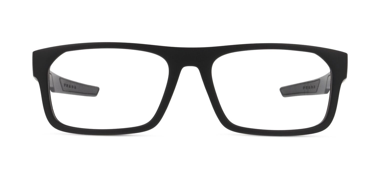 Prada Linea Rossa Rectangle Eyeglasses 0PS 08OV Matt black for Man