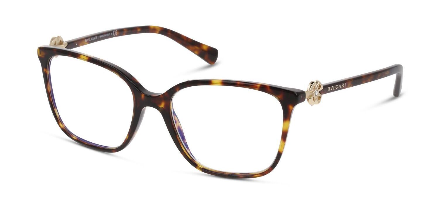 Bvlgari Rechteckig Brillen 0BV4197B Havana für Dame