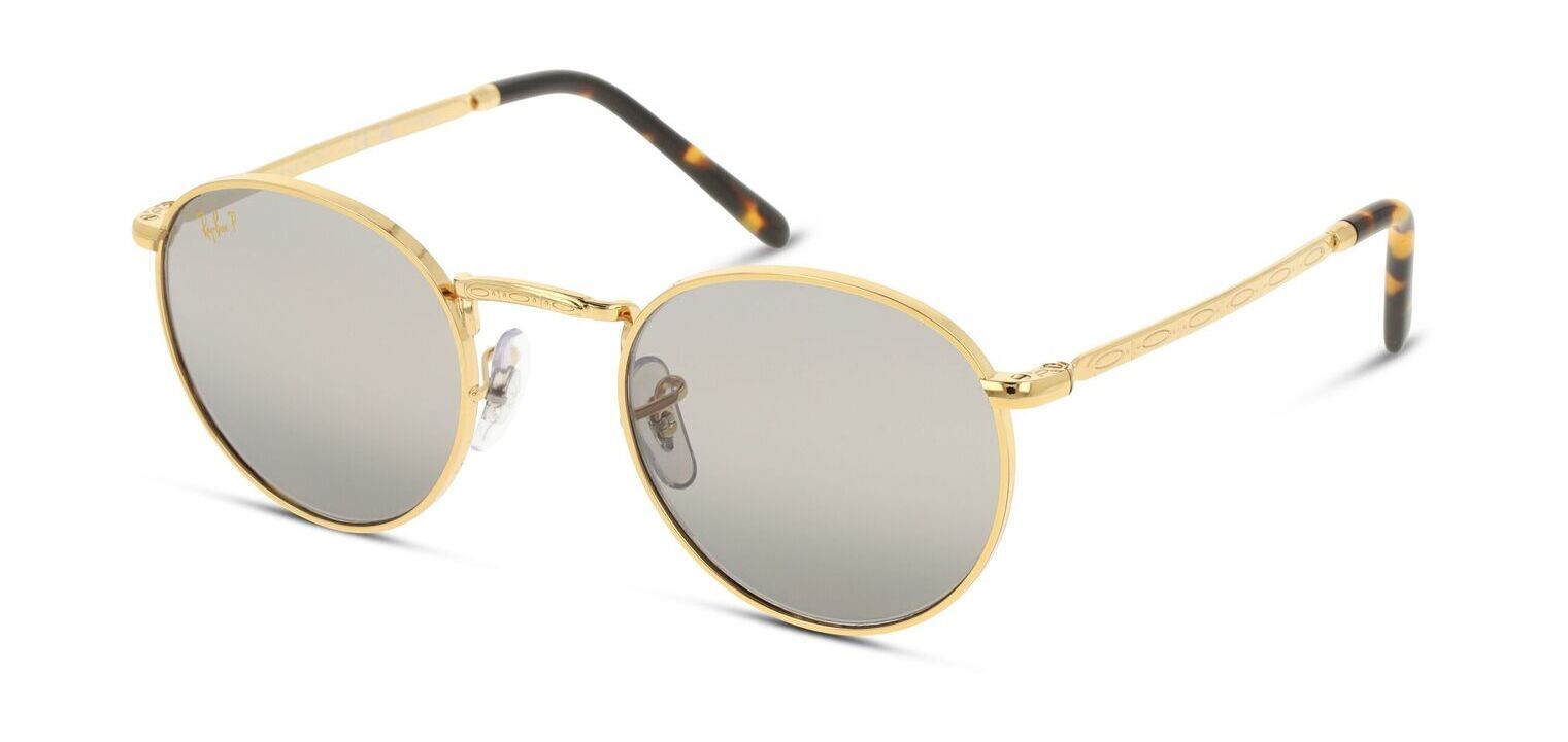 Ray-Ban Rund Sonnenbrillen 0RB3637 Gold für Herr-Dame
