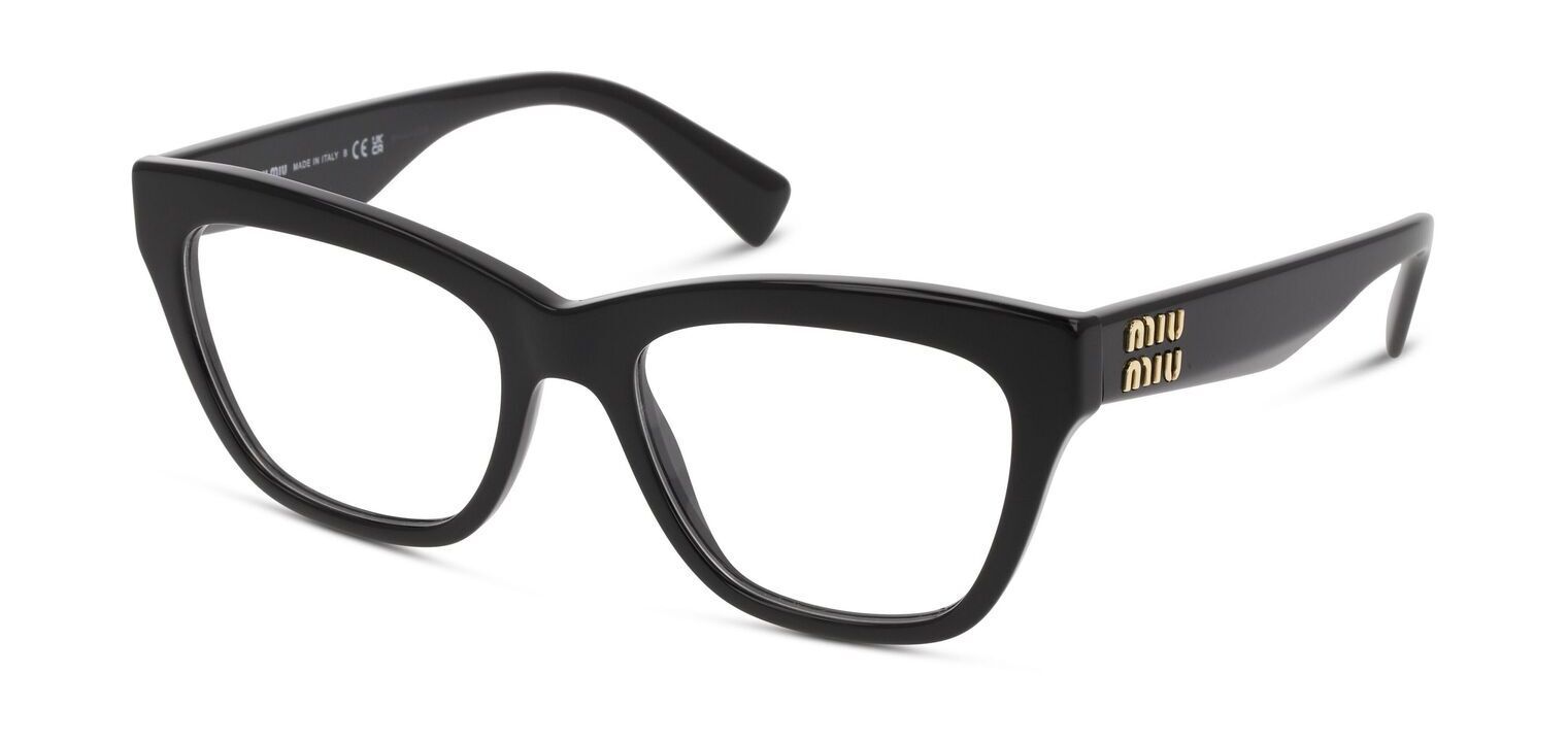 Miu Miu Cat Eye Eyeglasses 0MU 03UV Black for Woman