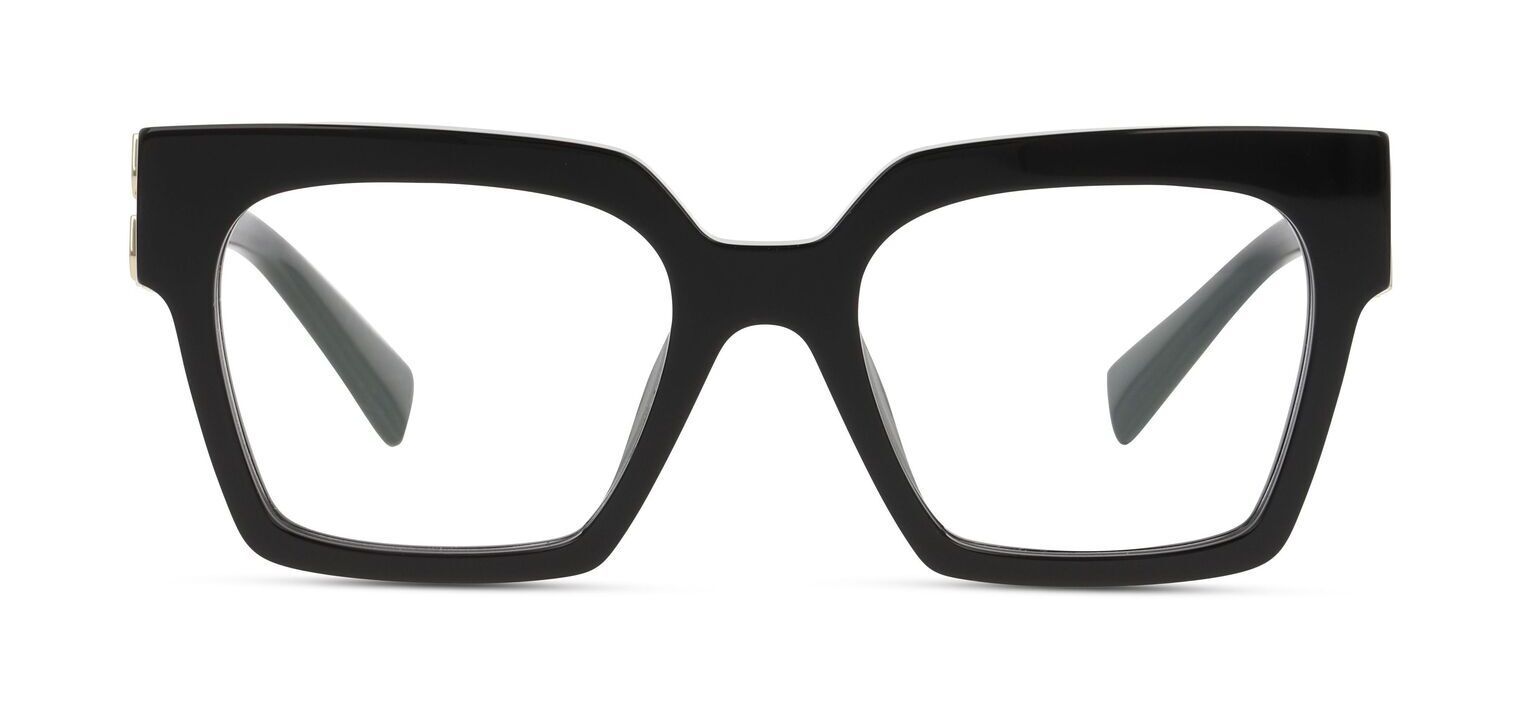 Miu Miu Rechteckig Brillen 0MU 04UV Schwarz für Dame