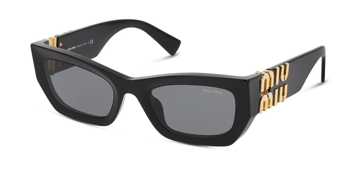 Miu Miu Rectangle Sunglasses 0MU 09WS Black for Woman