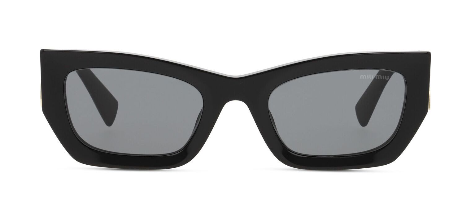 Miu Miu Rectangle Sunglasses 0MU 09WS Black for Woman