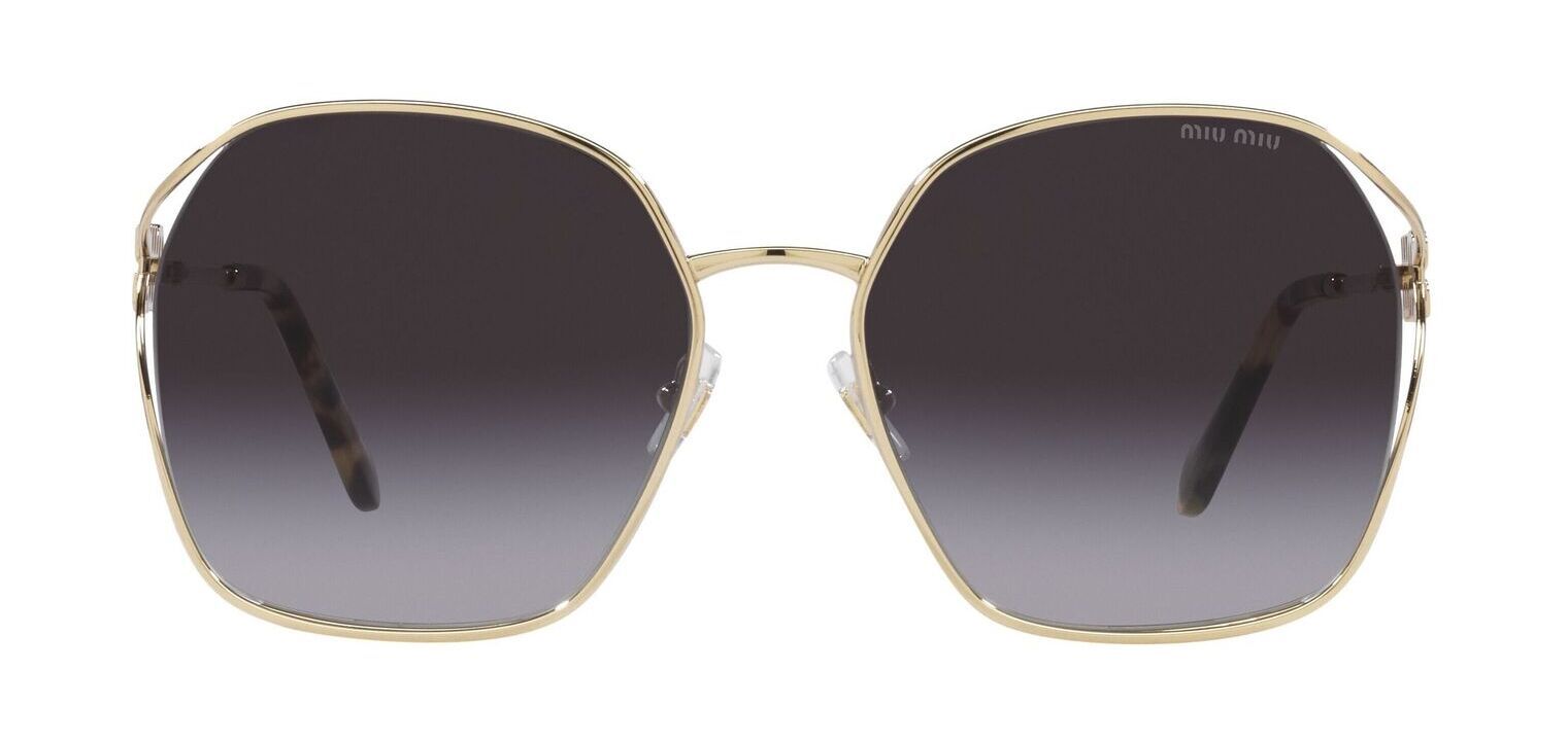 Miu Miu Rectangle Sunglasses 0MU 52WS Gold for Woman