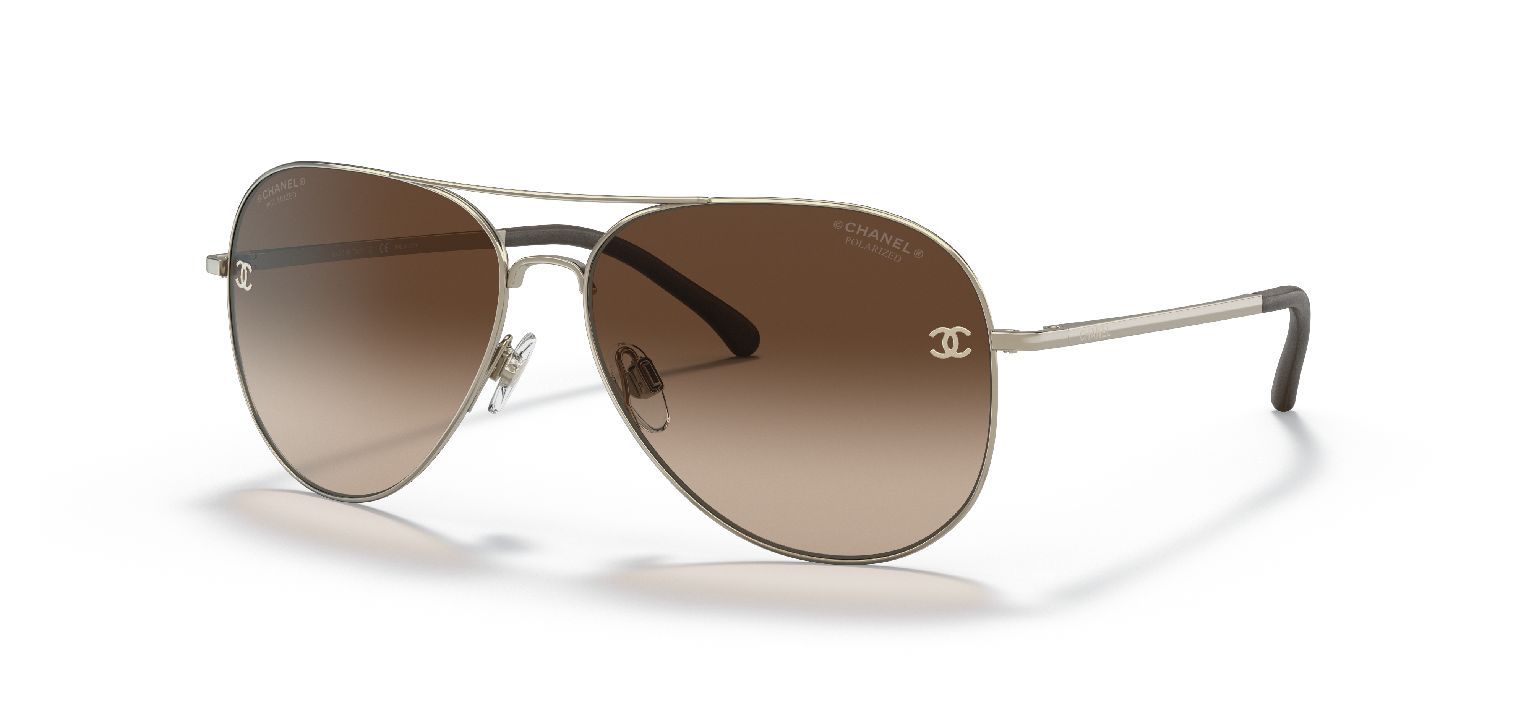 Lunettes de soleil Chanel Pilot 0CH4189TQ Doré pour Femme