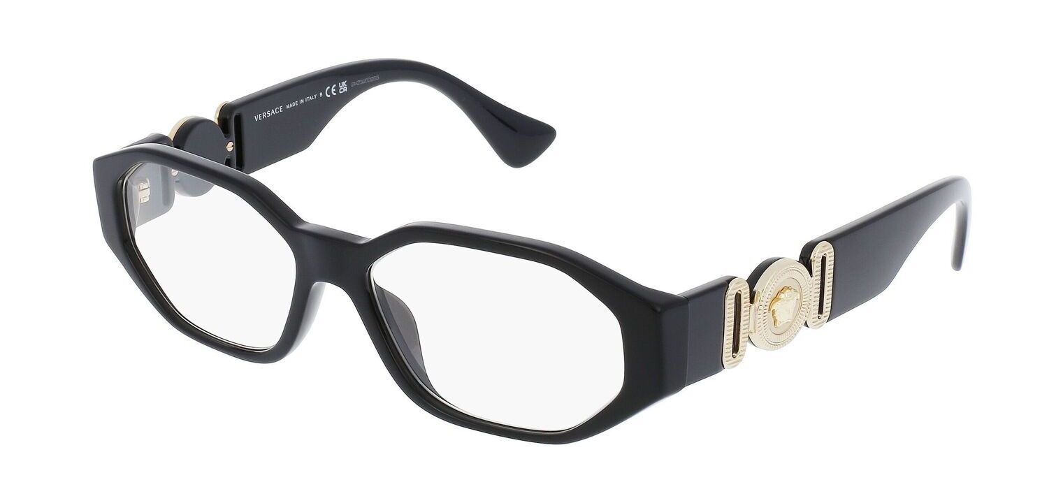 Versace Oval Brillen 0VE3320U Schwarz für Damen