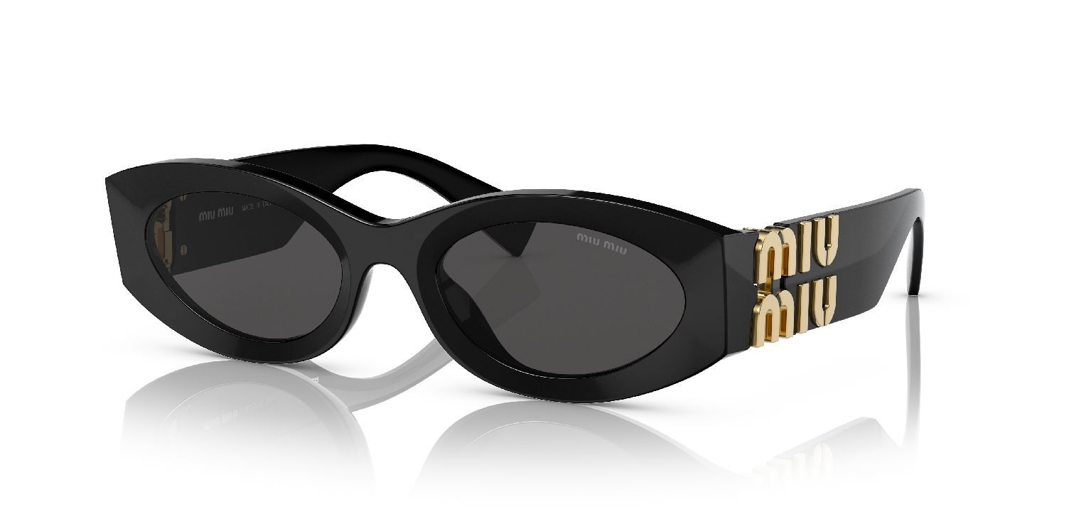 Miu Miu Oval Sonnenbrillen 0MU 11WS Schwarz für Damen