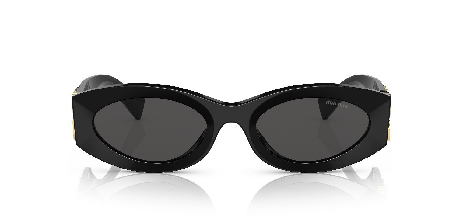 Miu Miu Oval Sonnenbrillen 0MU 11WS Schwarz für Damen
