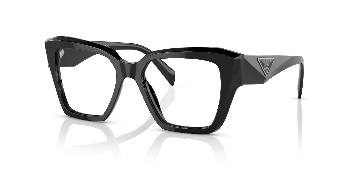 Prada Carré Eyeglasses 0PR 09ZV Black for Woman