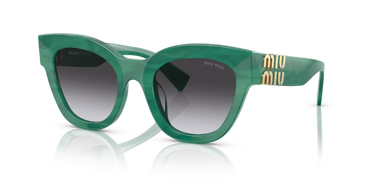 Miu Miu Quadratisch Sonnenbrillen 0MU 01YS Grün für Dame