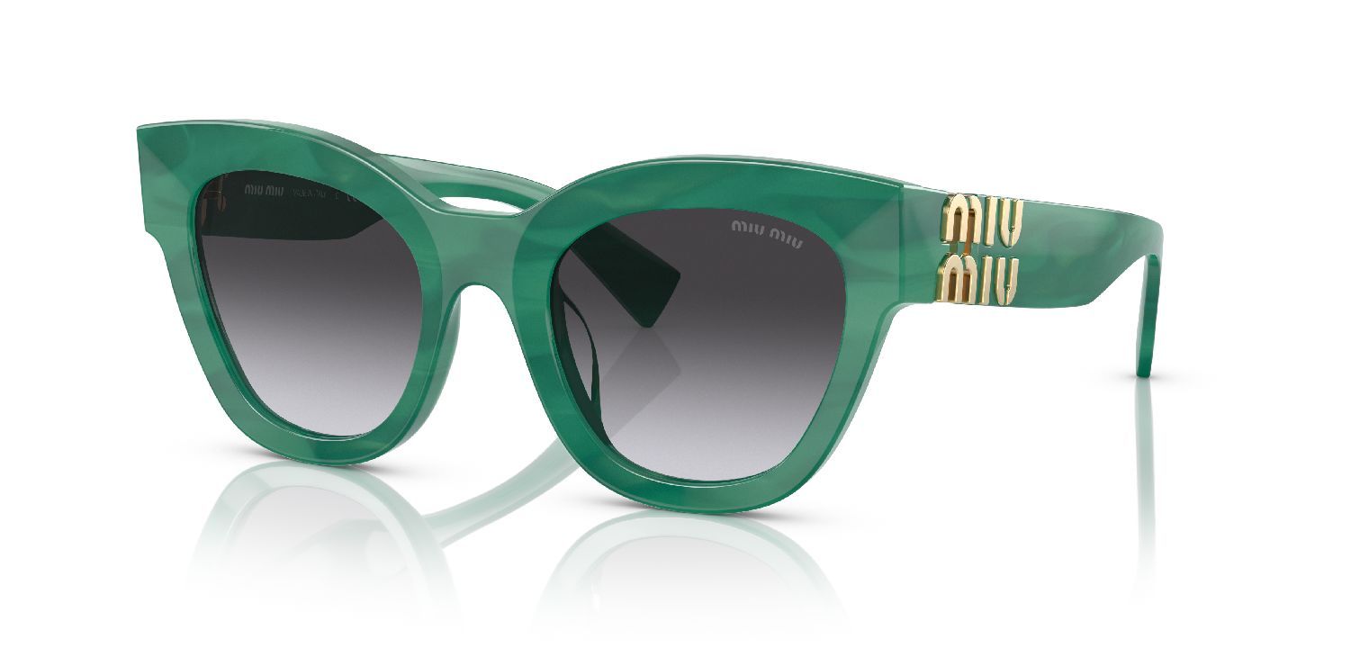 Lunettes de soleil Miu Miu Carré 0MU 01YS Vert pour Femme