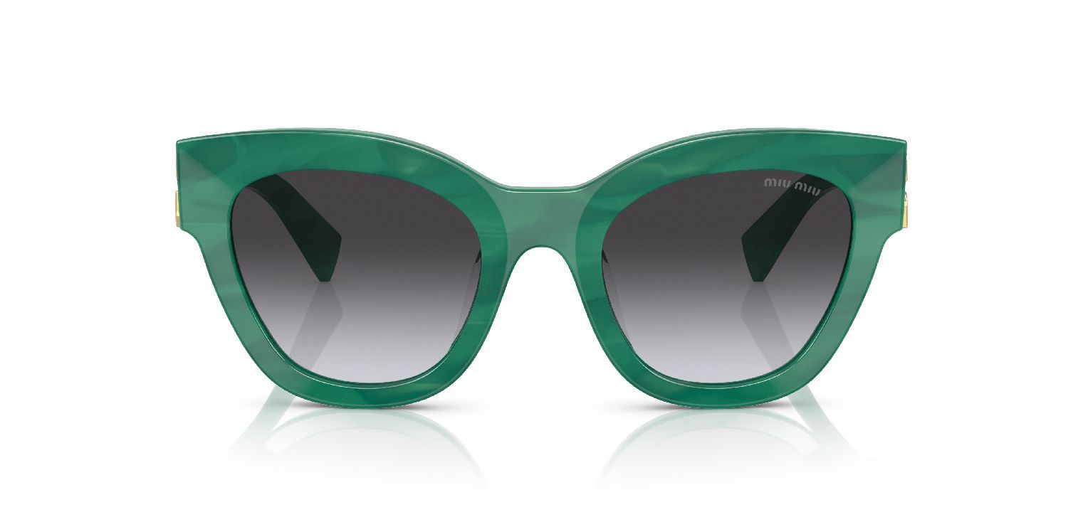 Lunettes de soleil Miu Miu Carré 0MU 01YS Vert pour Femme