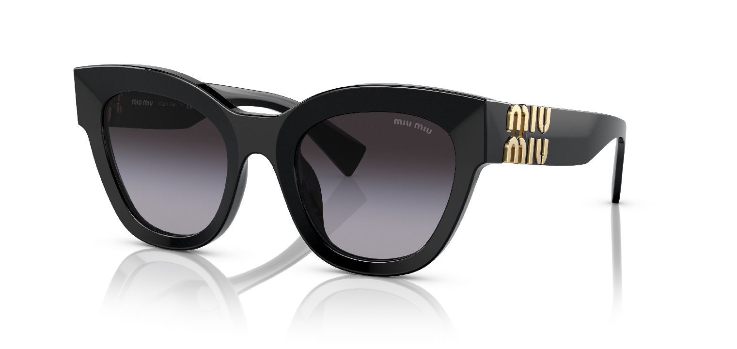 Miu Miu Quadratisch Sonnenbrillen 0MU 01YS Schwarz für Dame