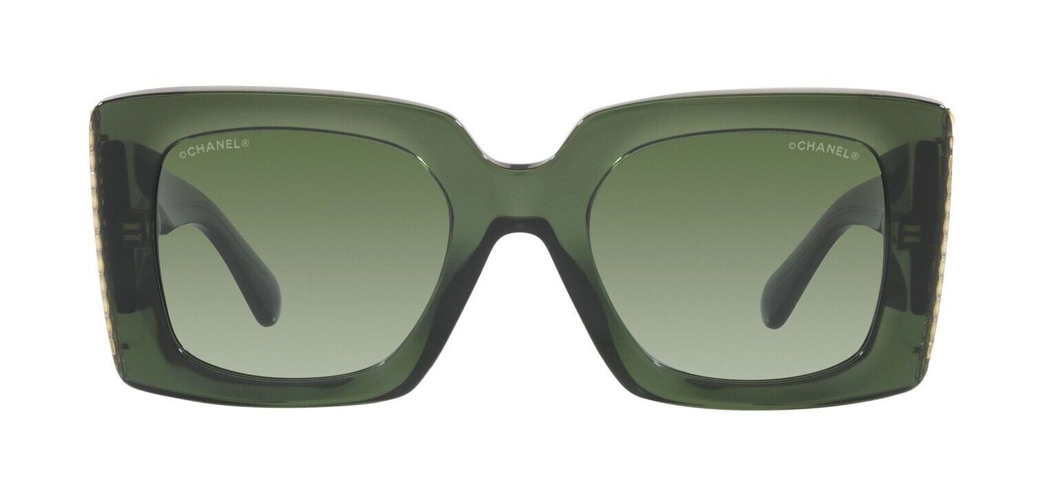 Chanel Rechteckig Sonnenbrillen 0CH5480H Grün für Dame