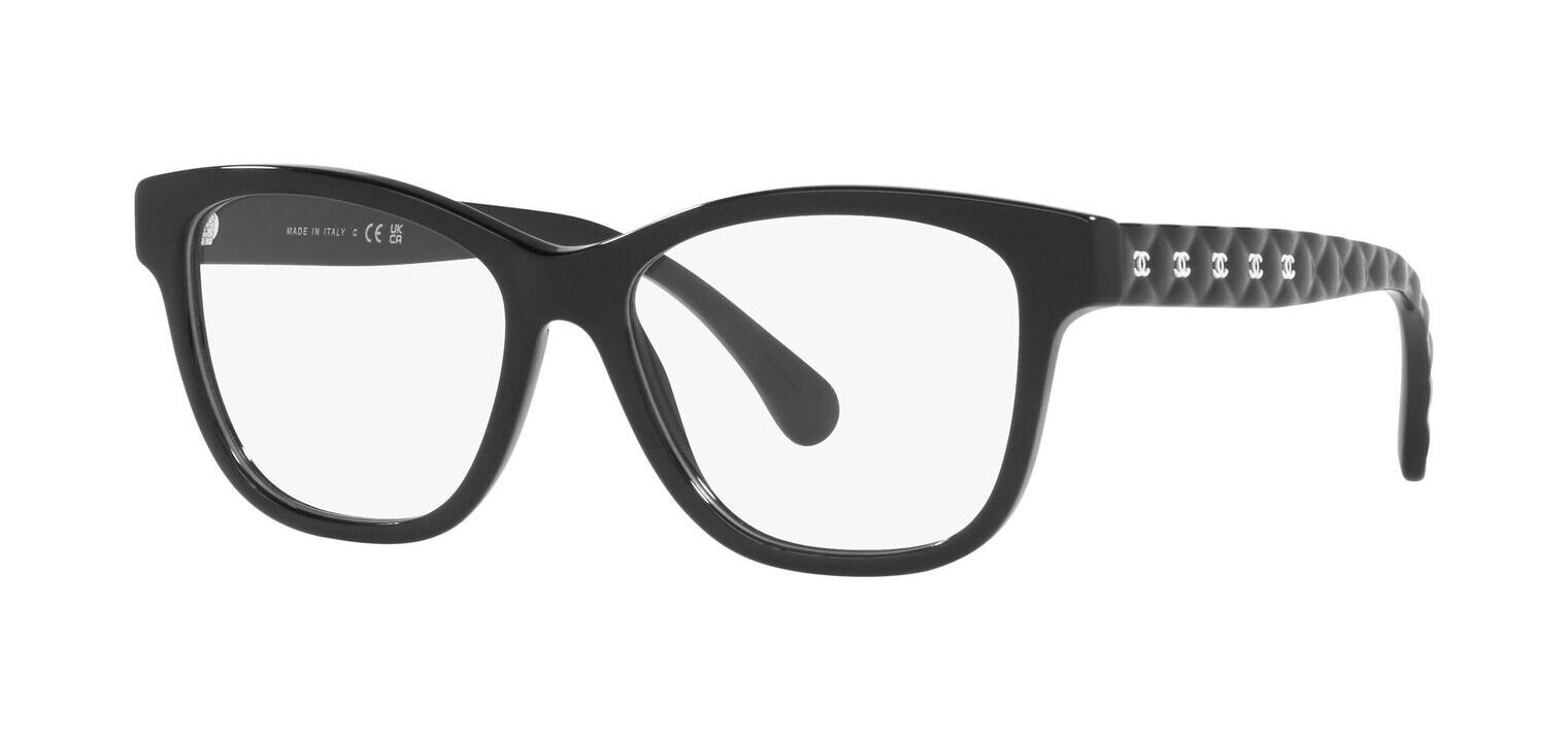 Chanel Rechteckig Brillen 0CH3443 Schwarz für Dame