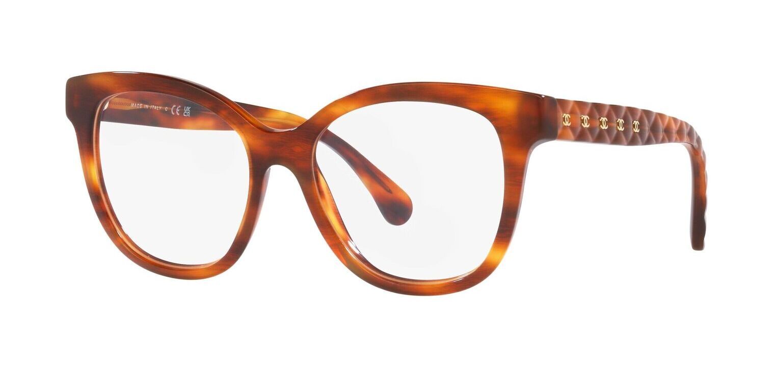 Chanel Rectangle Eyeglasses 0CH3442 Havana for Woman