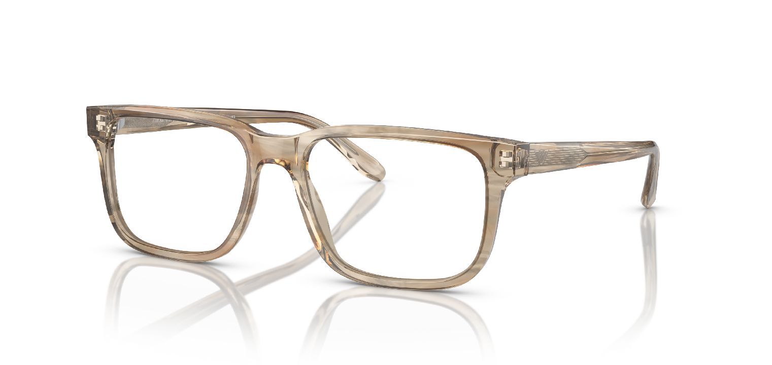 Emporio Armani Rechteckig Brillen 0EA3218 Braun für Herr