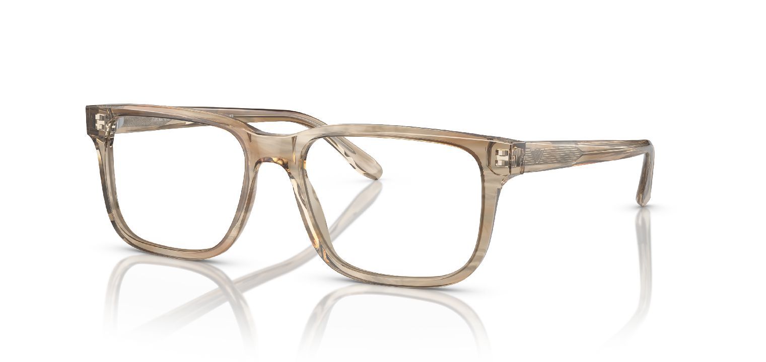 Lunettes de vue Emporio Armani Rectangle 0EA3218 Marron pour Homme