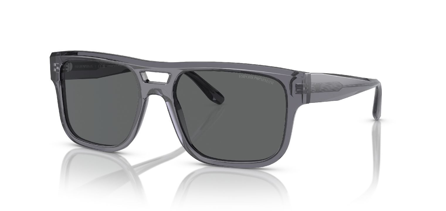 Emporio Armani Rectangle Sunglasses 0EA4197 Grey for Man