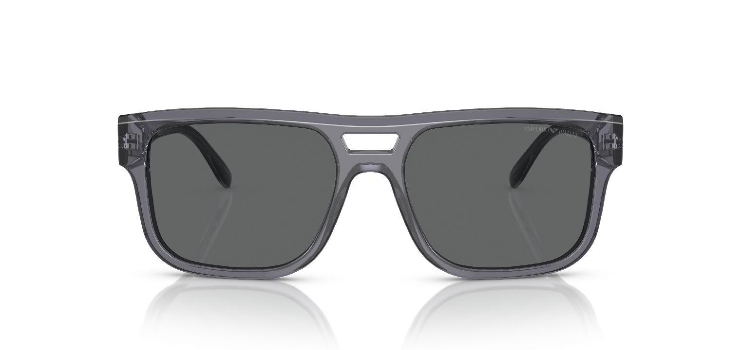 Lunettes de soleil Emporio Armani Carré 0EA4197 Gris pour Homme